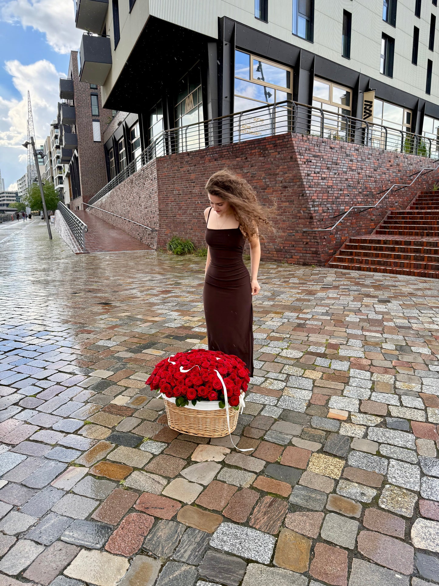 Roses Korb in Hafencity