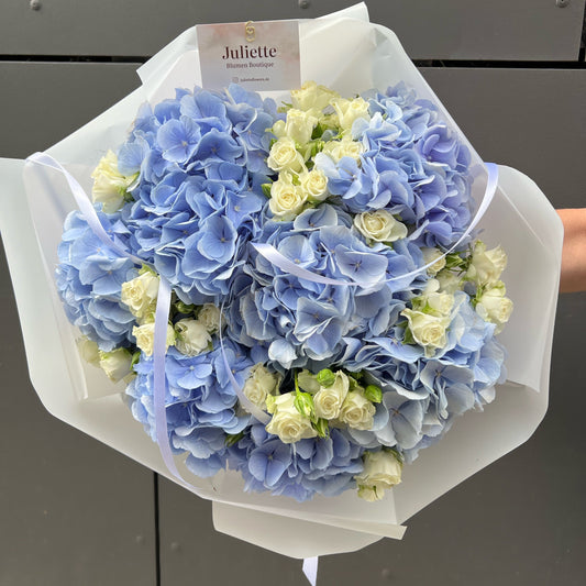 Bouquet of Hydrangeas and Bush Roses