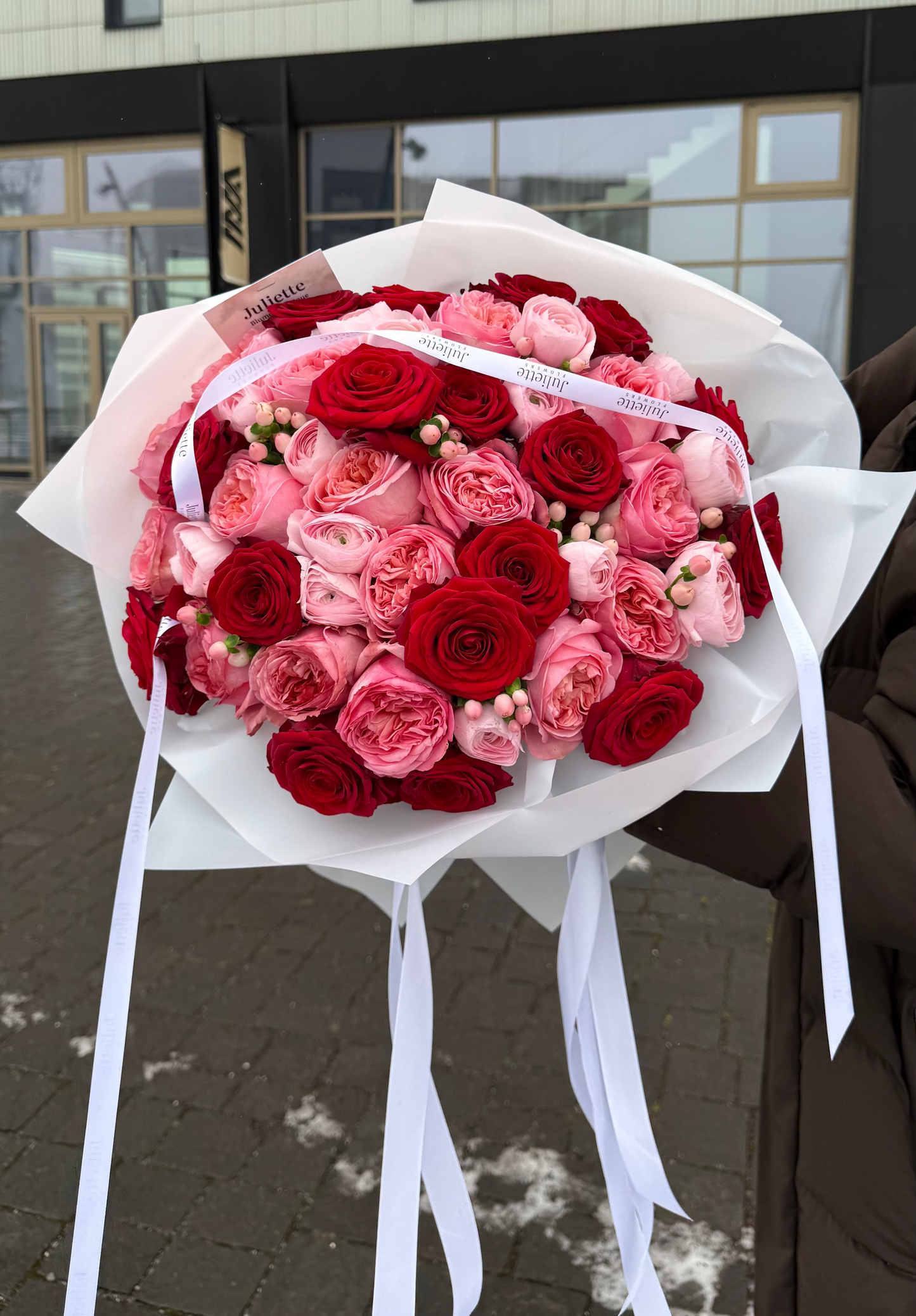 pinke rosen lieferung