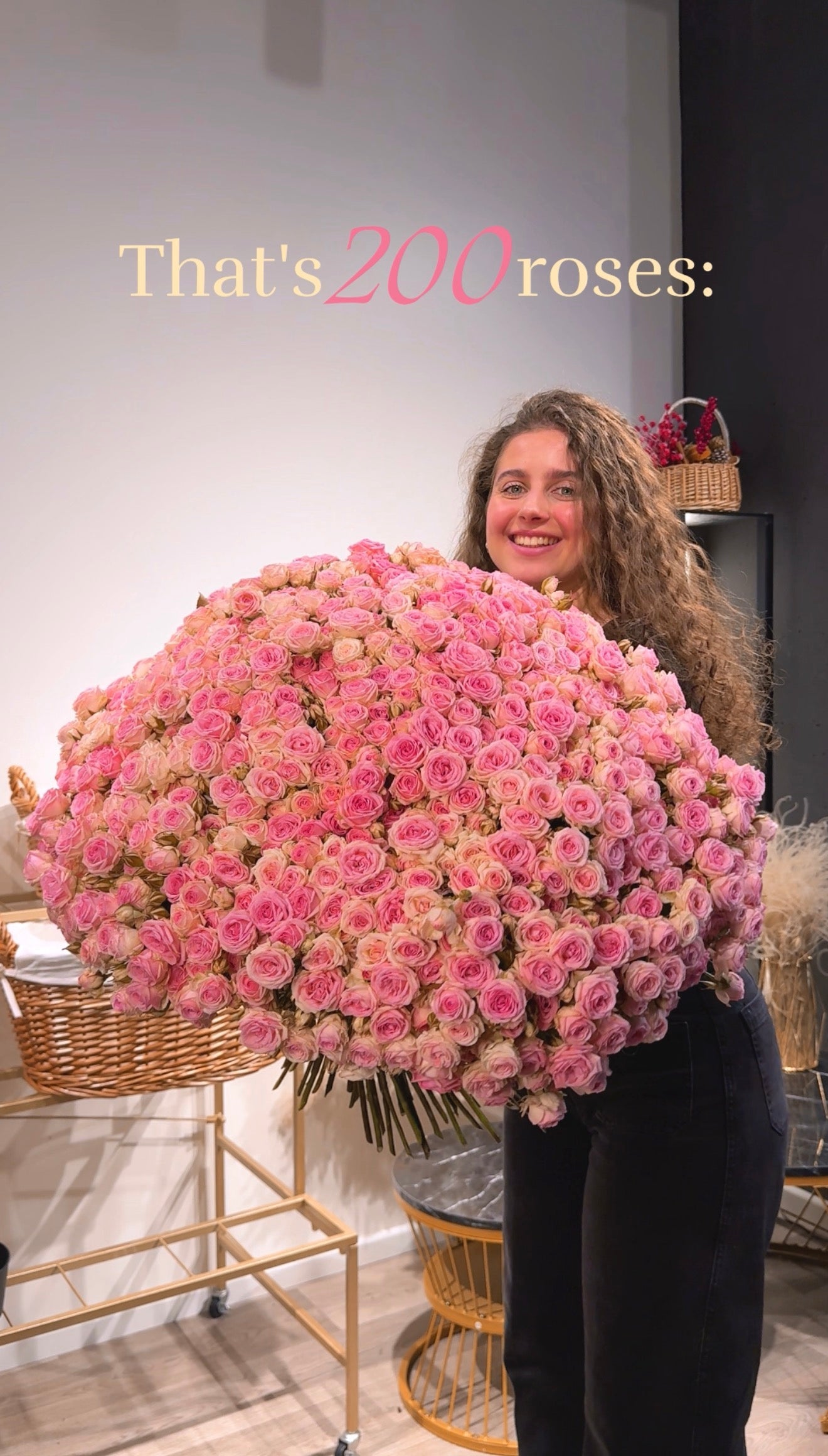 Spray roses each size